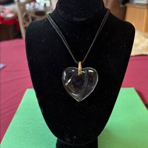 Baccarat Clear Heart Pendant Necklace -